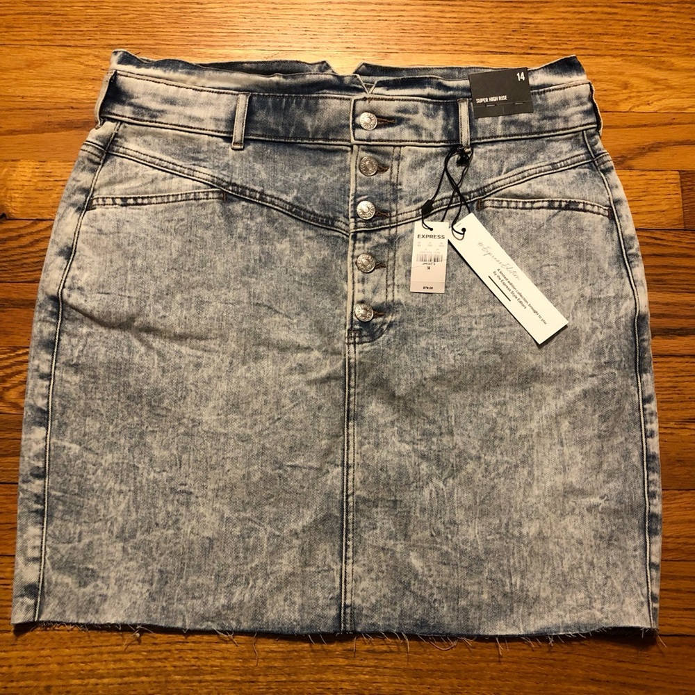 Express NWT Jean skirt - Picture 1 of 7